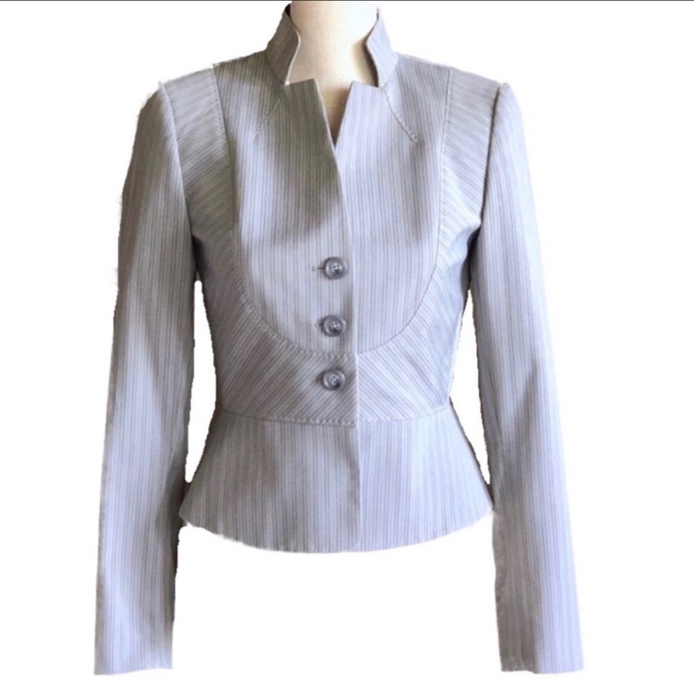 Antonio Melani Silver Gray Peplum Blazer 2